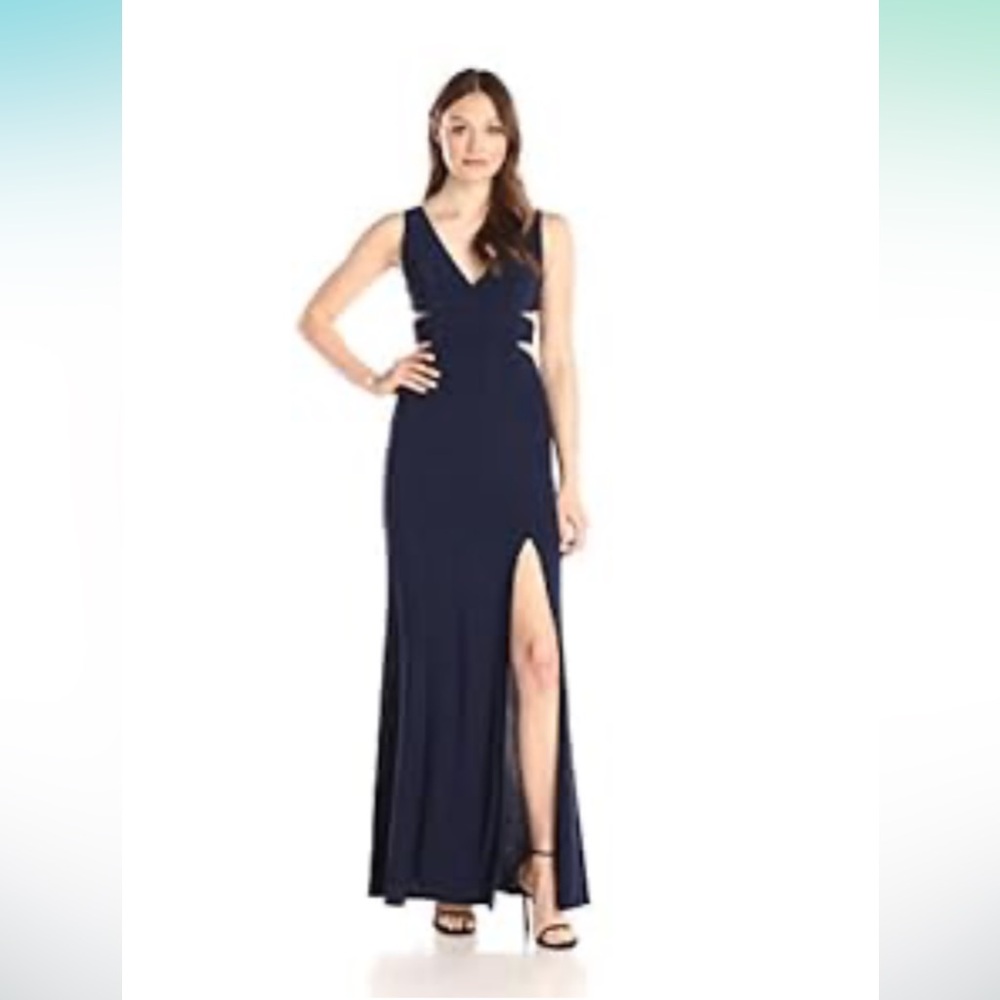 Ignite Evenings Cut Out Open Back Formal Dress
